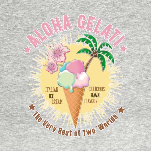 ALOHA GELATTI - The Very Best of Two Worlds (Vintage Style Ice Cream print) by Colette